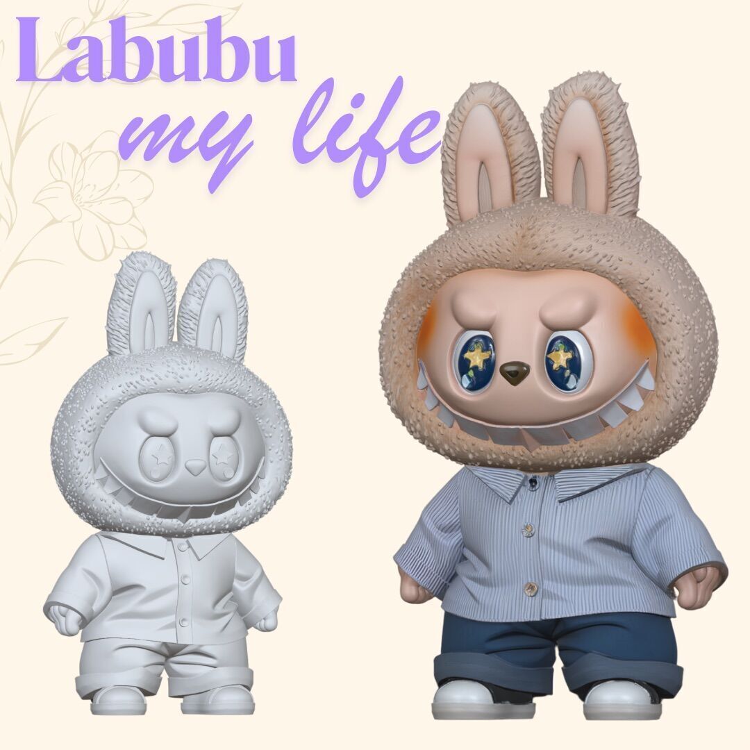 4 Labubu Inspired Figures STL Files for 3D 3D print model_2