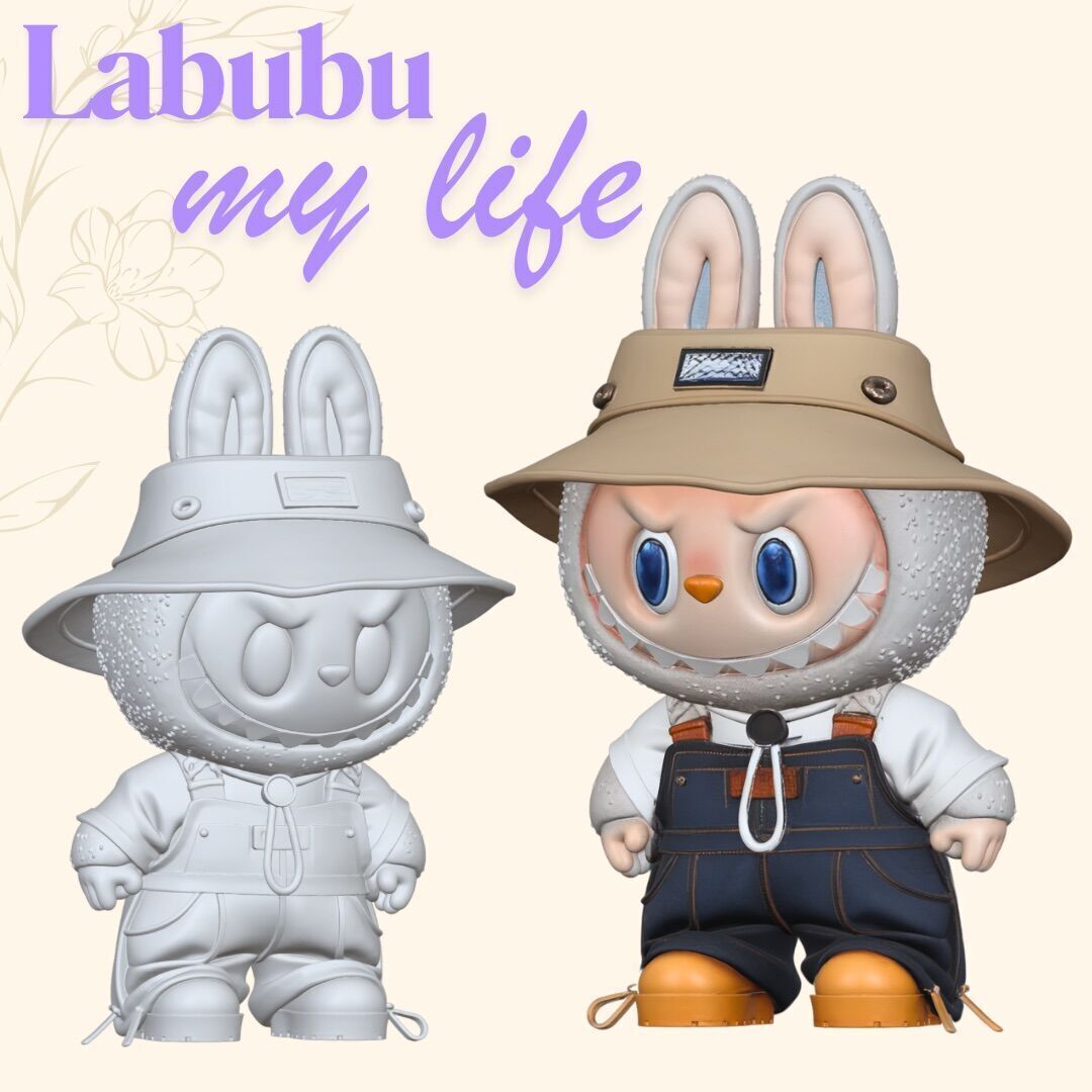 4 Labubu Inspired Figures STL Files for 3D 3D print model_4