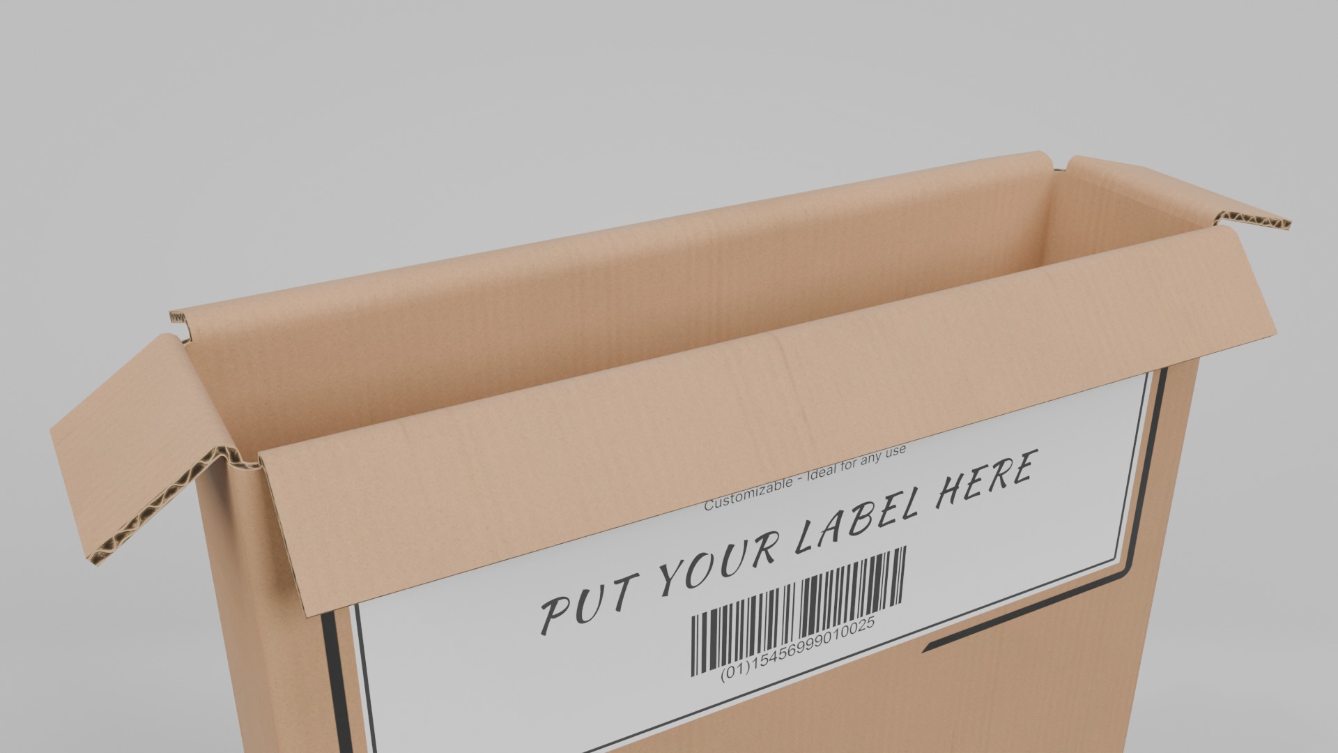 Slim and Stackable Duo - Rigged and Customizable Cardboard Boxes 3D Model Collection_10