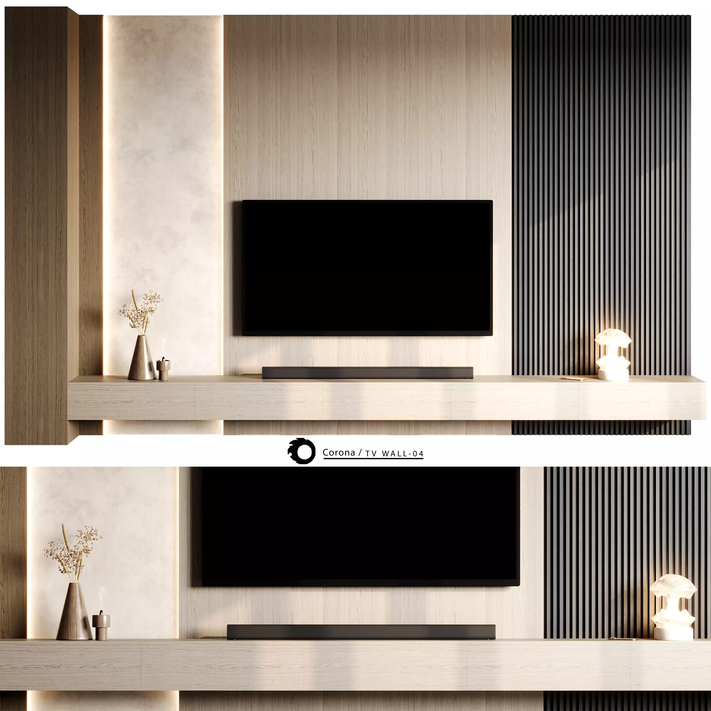 TV Wall-04 3D model