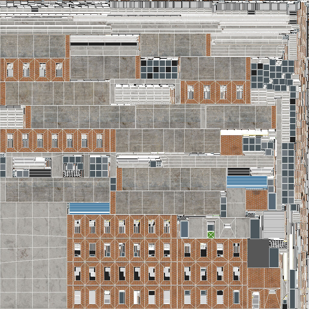 Apartment Building 2 Low-poly 3D model_9