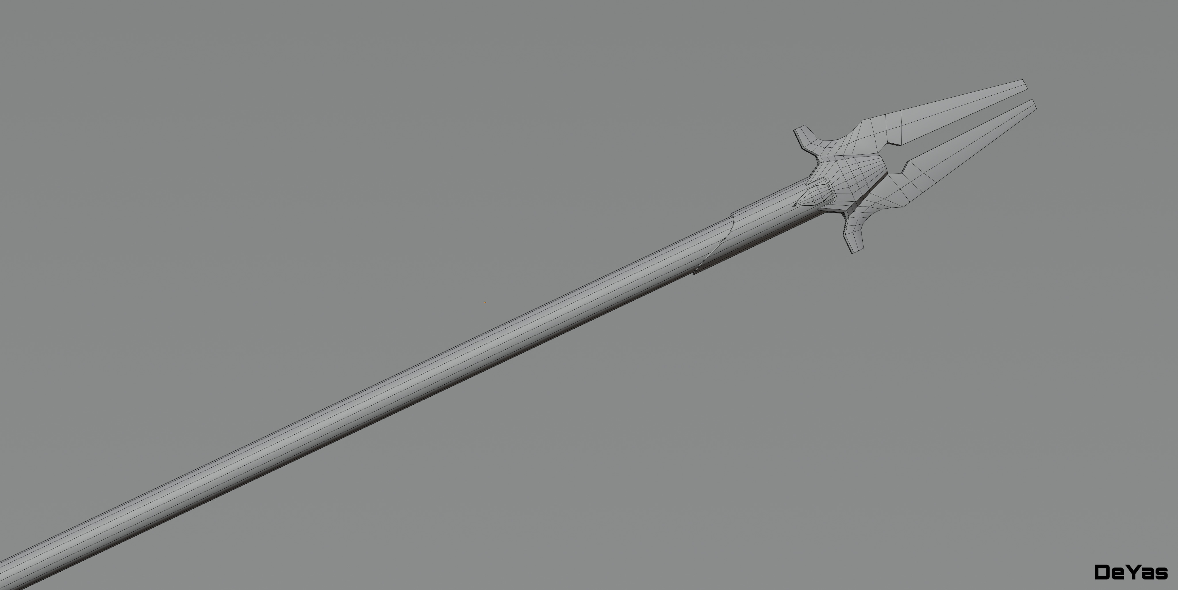 Spear Low-poly 3D model_10