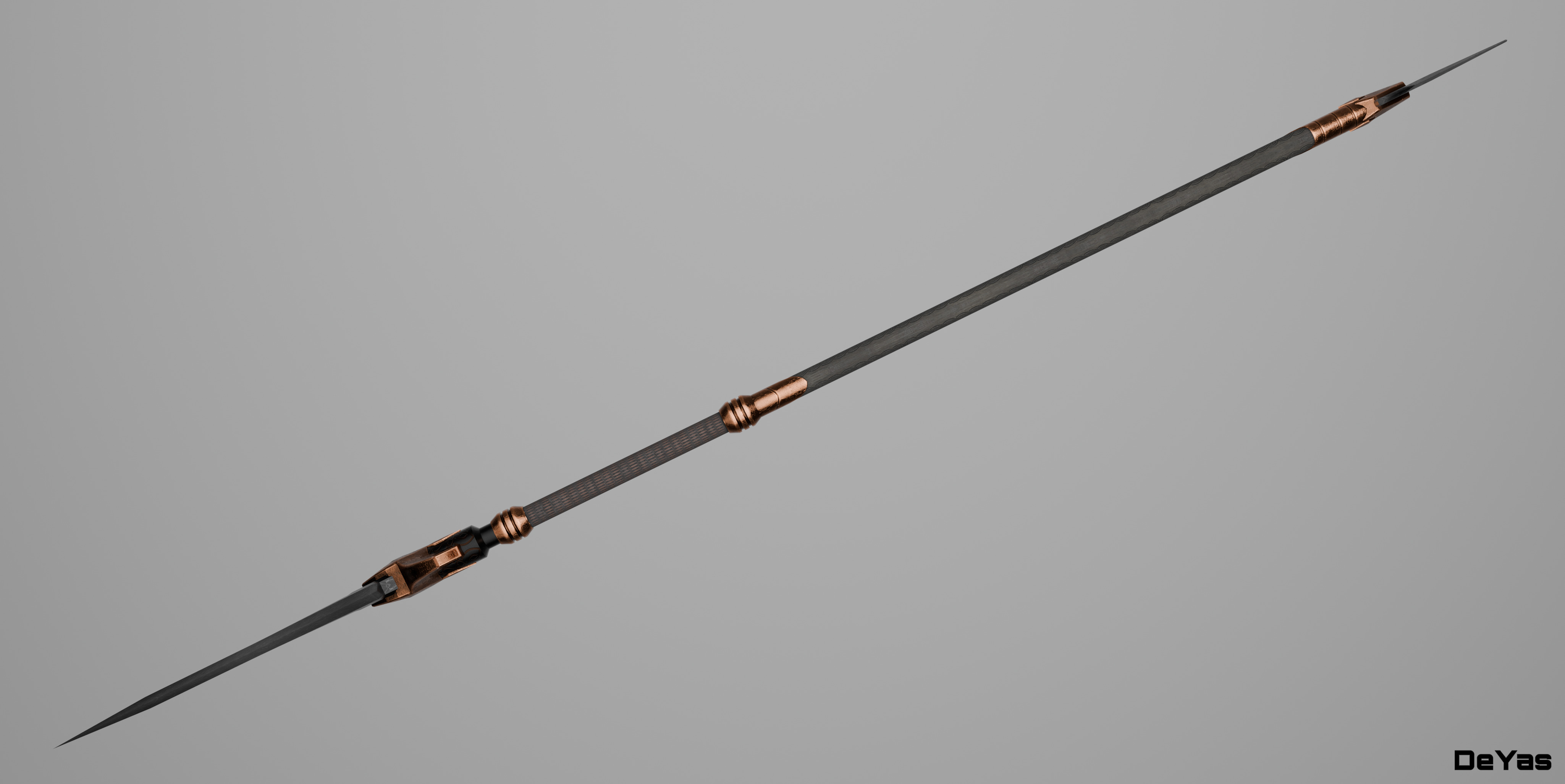 Spear Low-poly 3D model_5