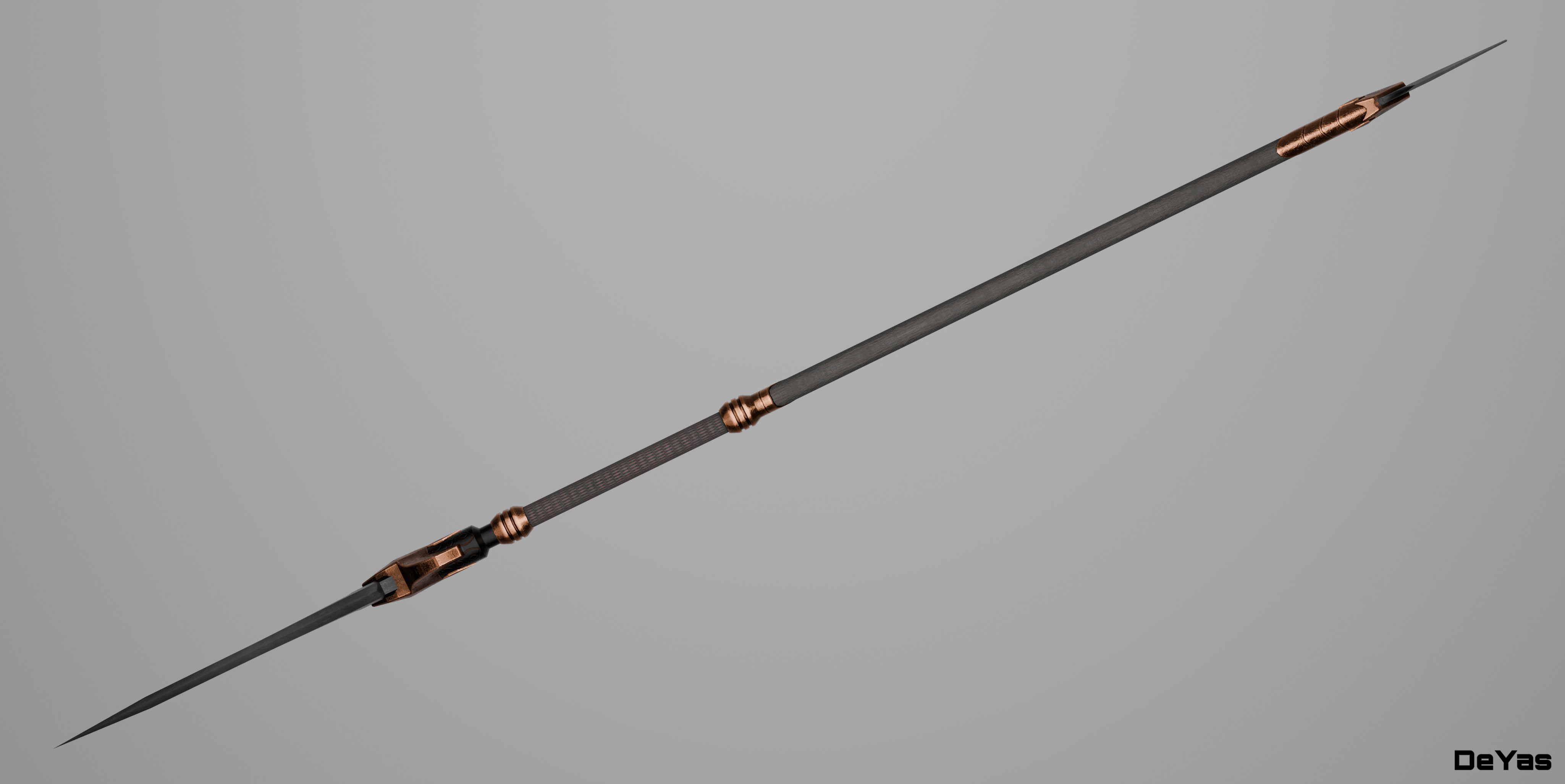 Spear Low-poly 3D model_6