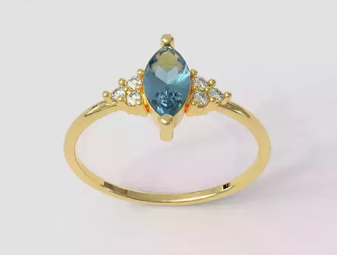 Marquise Gemstone Classic Ring