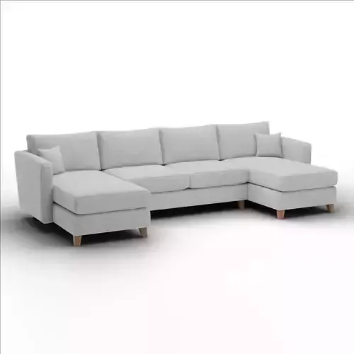Lori Chaise U Sectional Soft Fabric Modern Living Room Furniture