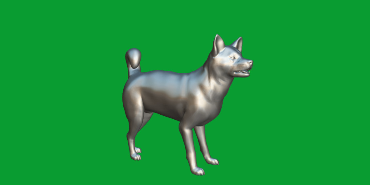 Karelian Bear Dog Low-poly 3D model_9