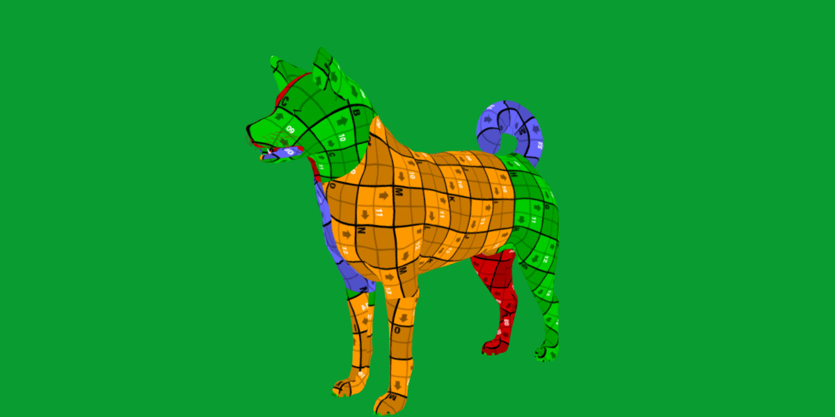 Karelian Bear Dog Low-poly 3D model_14