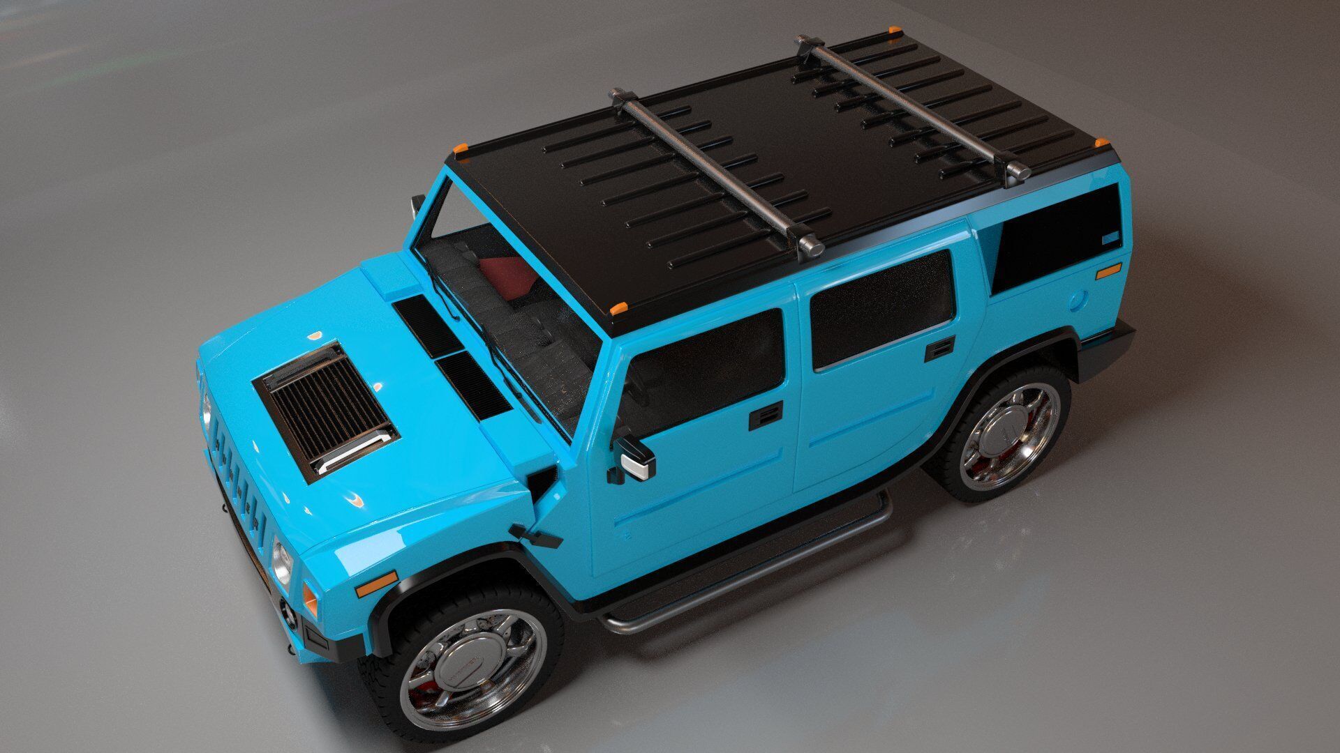 Hummer H2 3D Model 3D model_4