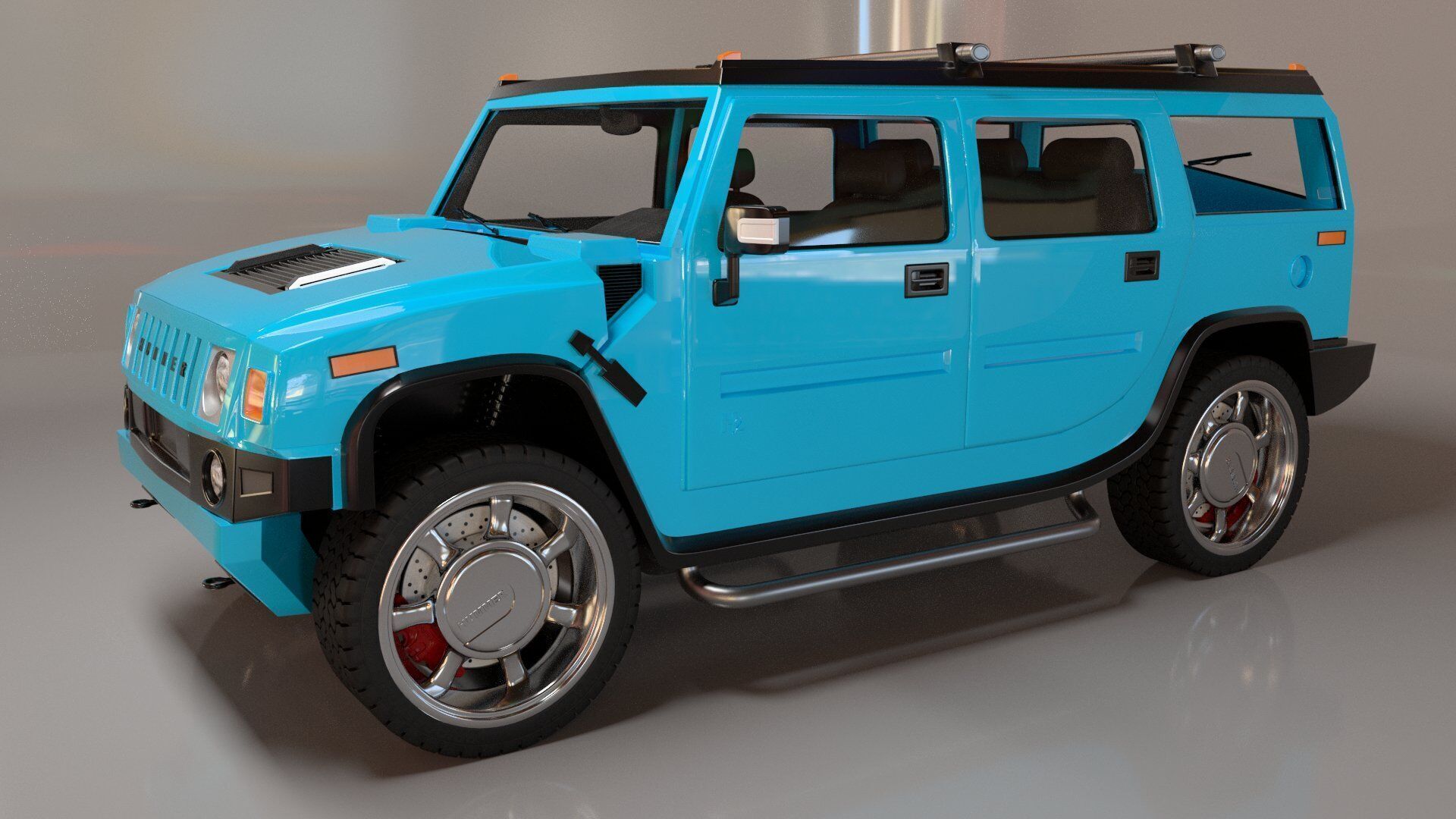 Hummer H2 3D Model 3D model_1