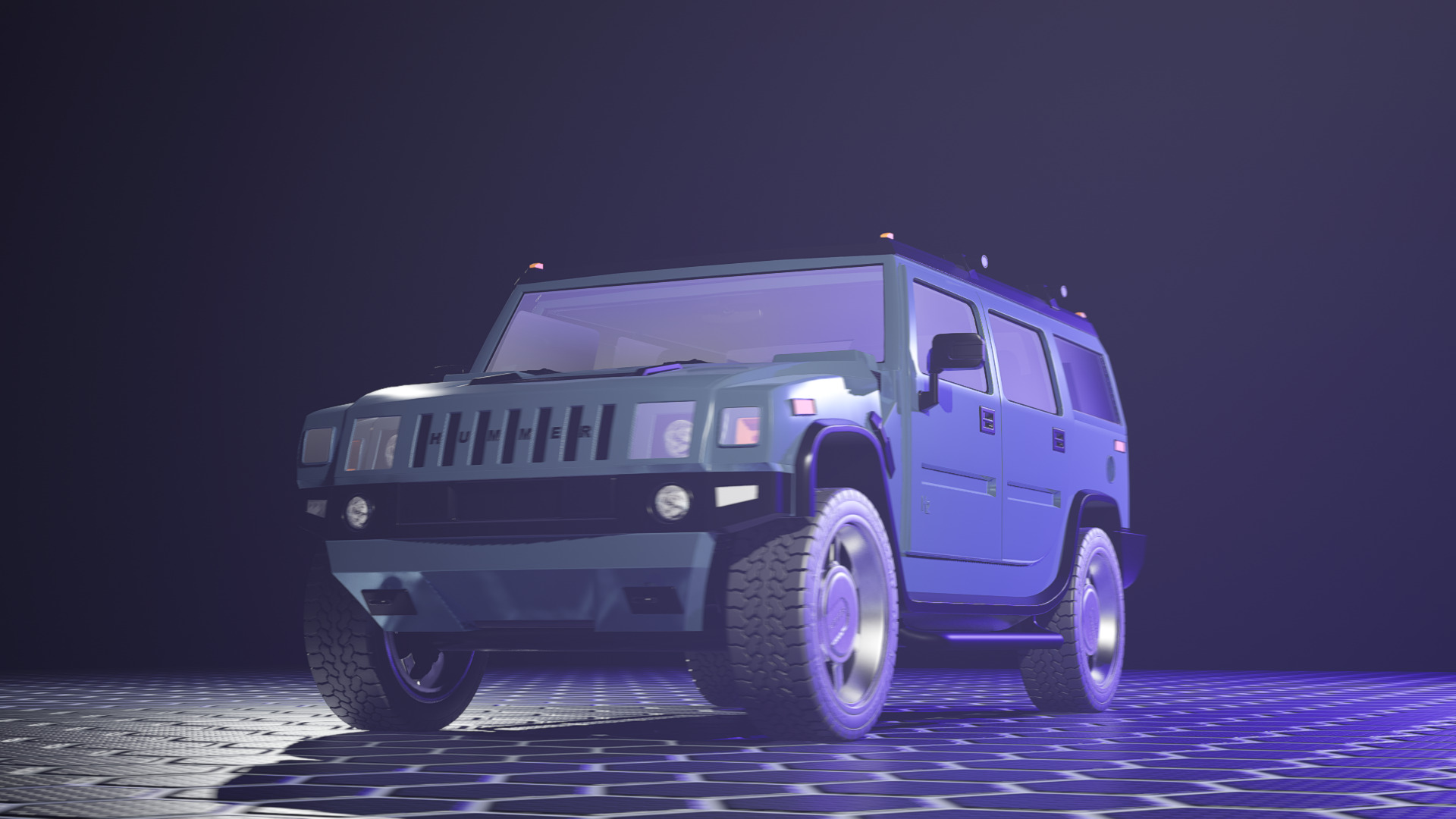 Hummer H2 3D Model 3D model_5