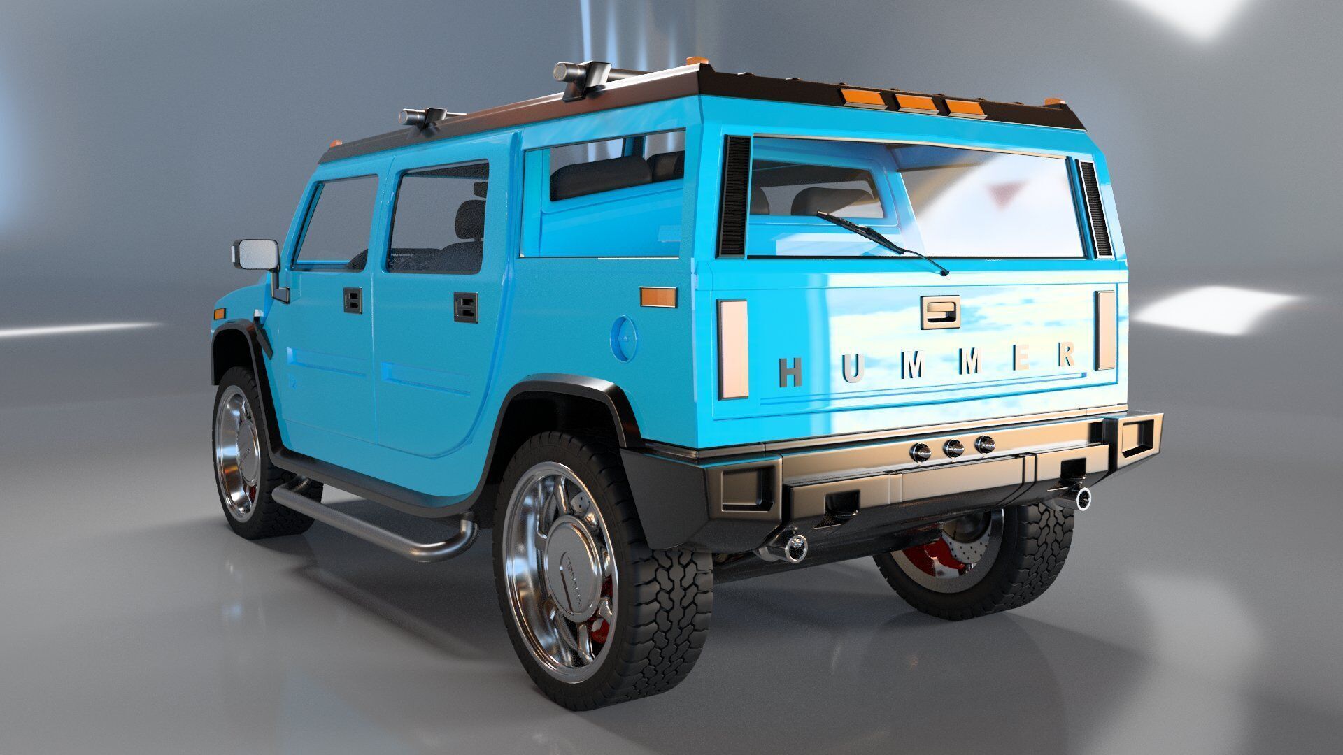 Hummer H2 3D Model 3D model_2