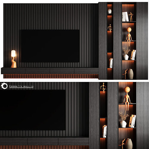 TV Wall-10 3D model