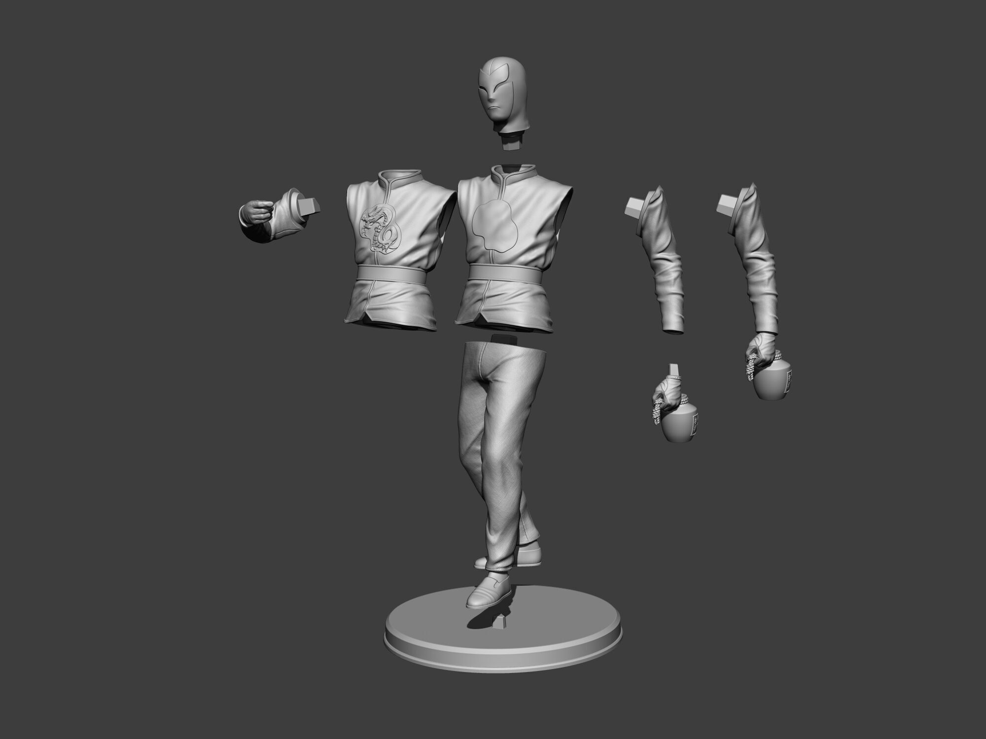 Kanin dragon 3D print model_3