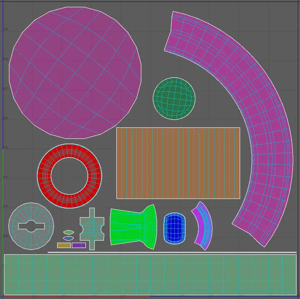 Industrial CNC Lathe Machine Low-poly 3D model_13