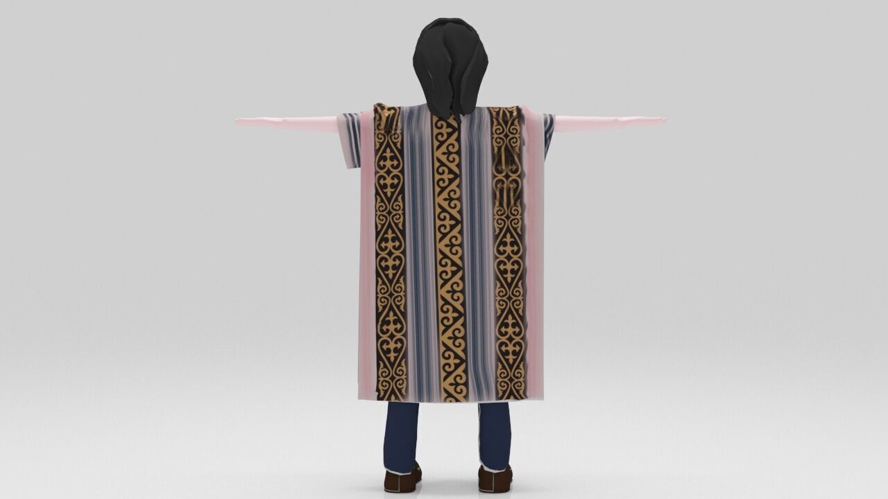 Indian  Mohican pack Rigged  Low-poly 3D model_7
