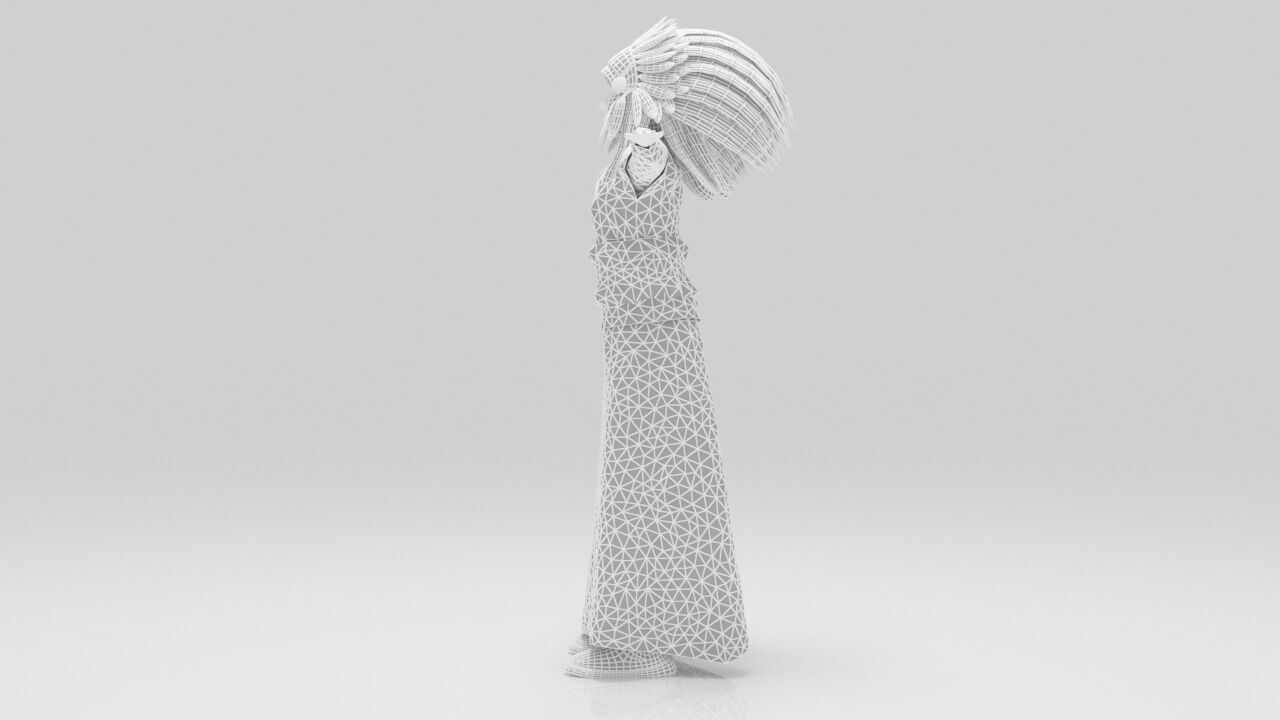 Indian  Mohican pack Rigged  Low-poly 3D model_29