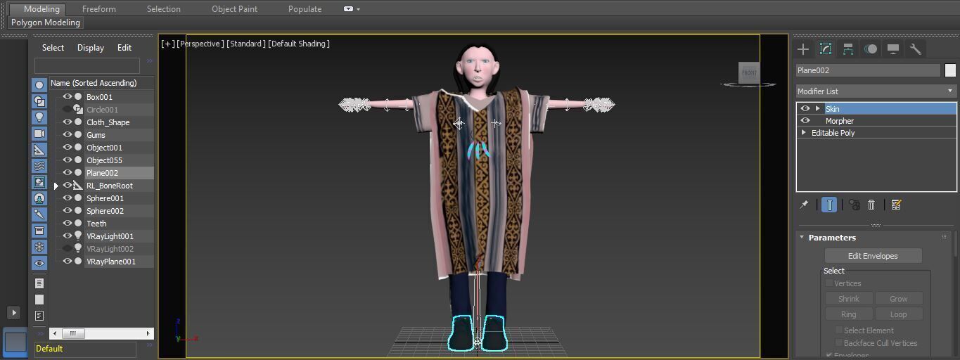 Indian  Mohican pack Rigged  Low-poly 3D model_17