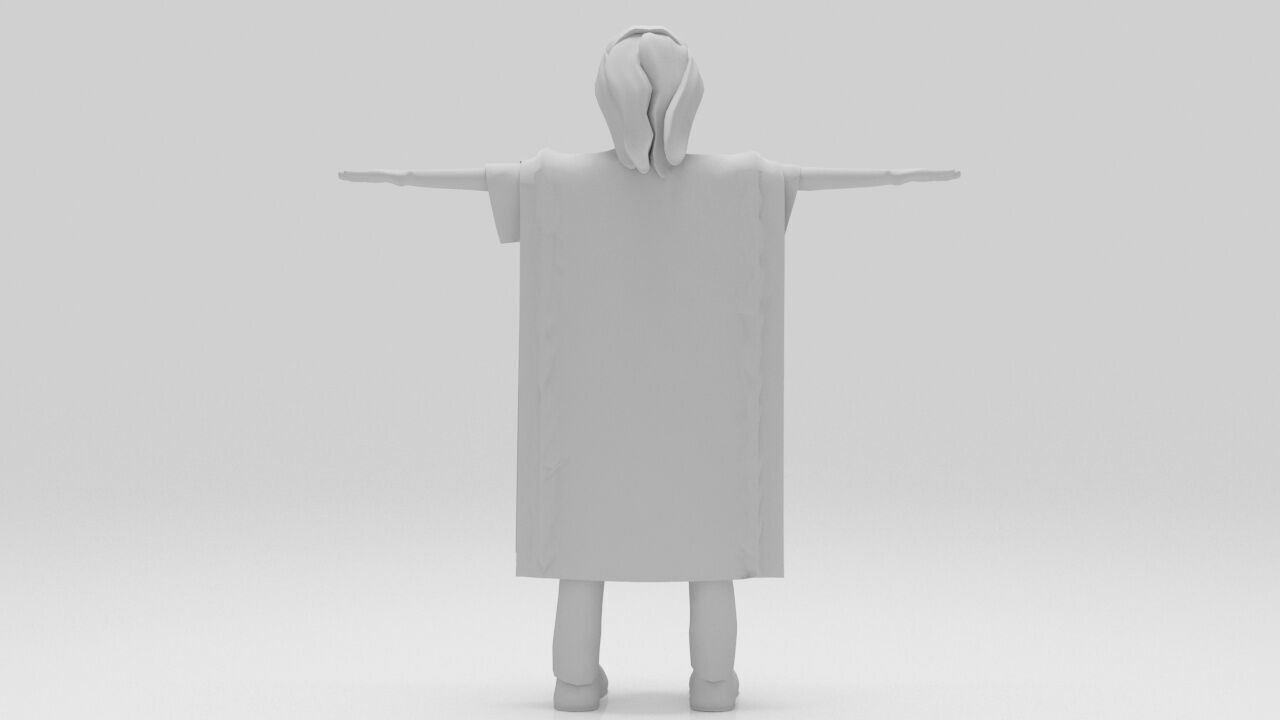 Indian  Mohican pack Rigged  Low-poly 3D model_11