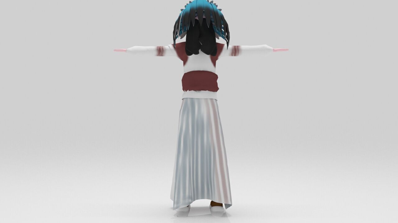 Indian  Mohican pack Rigged  Low-poly 3D model_22
