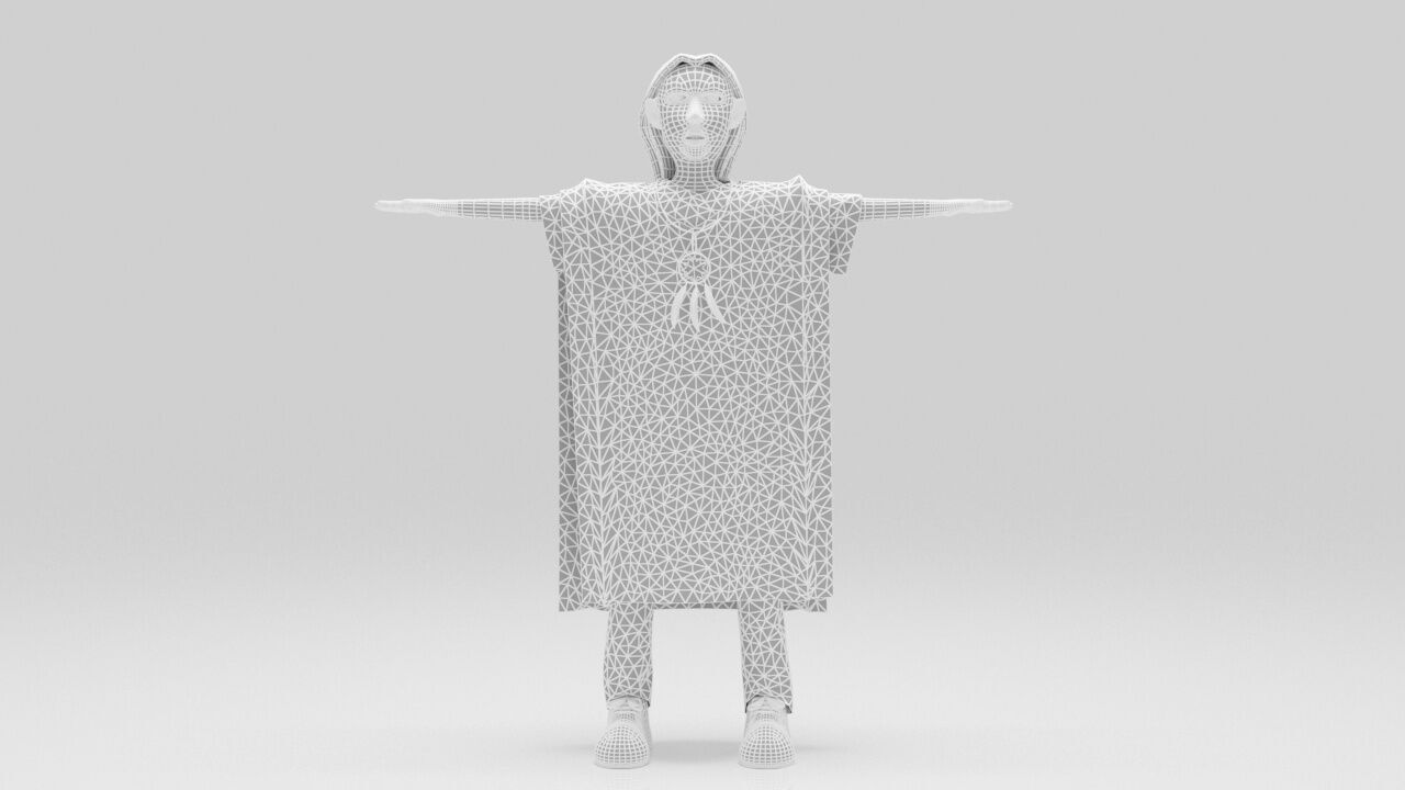 Indian  Mohican pack Rigged  Low-poly 3D model_13