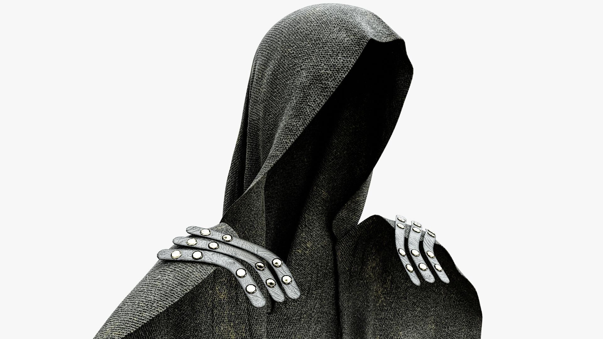 Medieval Hooded Cloak free VR / AR / low-poly 3D model | CGTrader