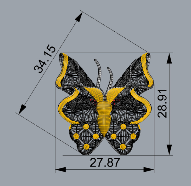 Golden Wings-Wings of Summer-Half Set-H2-20- 3D print model_17