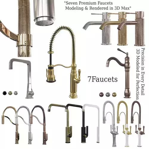 faucets pack  3D model