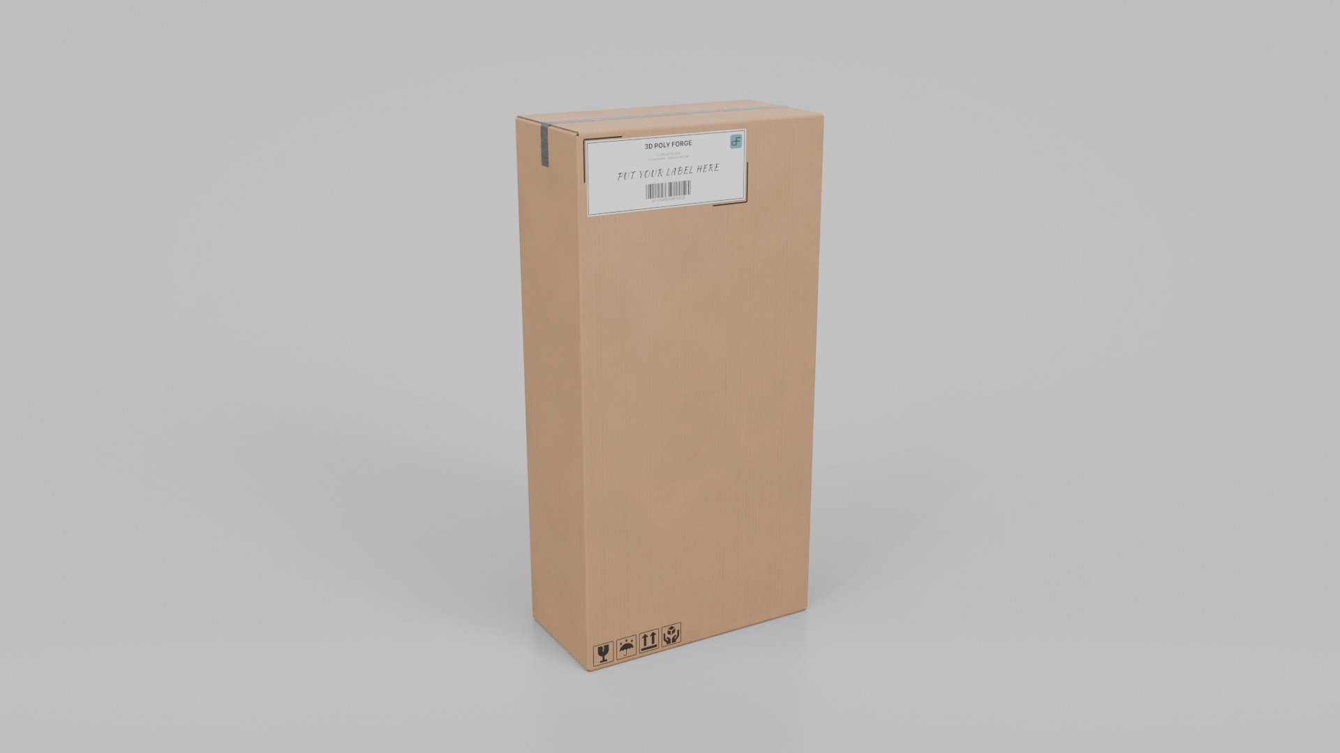 Large Storage Cardboard Boxes - Rigged and Customizable Set 3D Model Collection_6