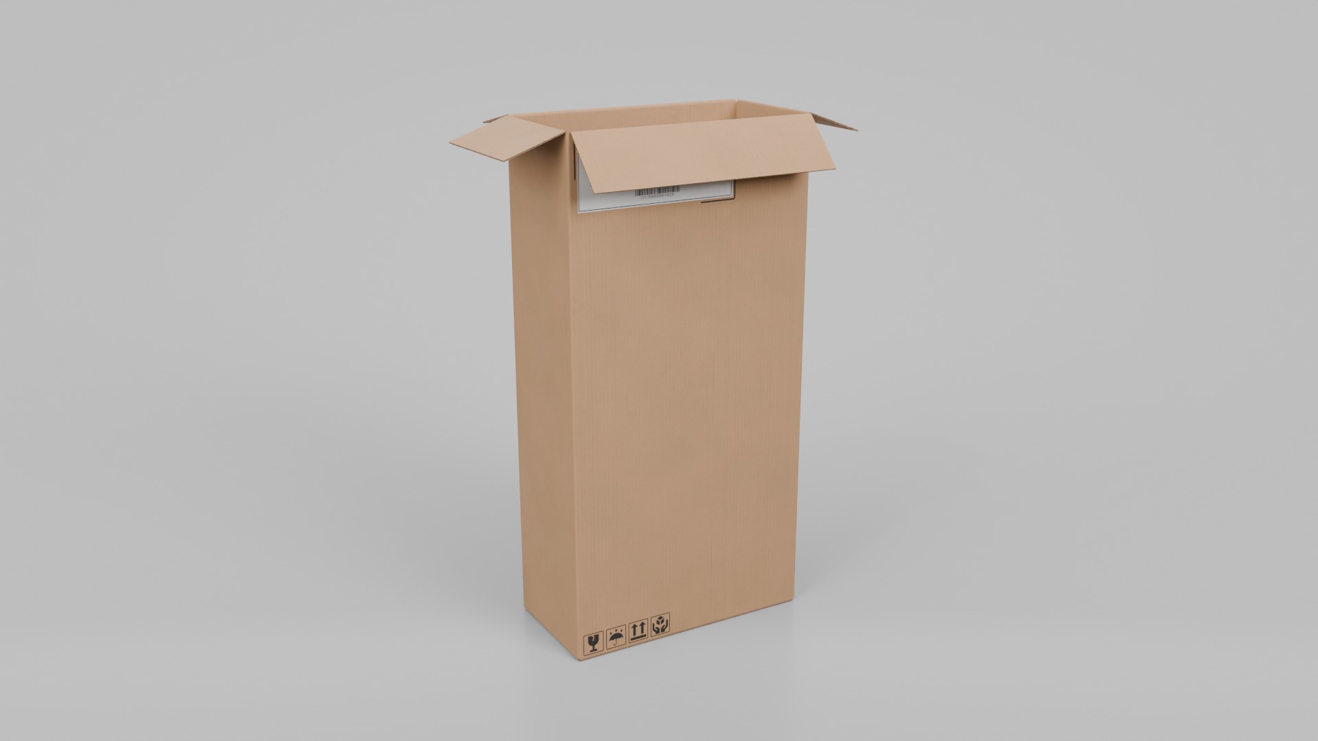 Large Storage Cardboard Boxes - Rigged and Customizable Set 3D Model Collection_9
