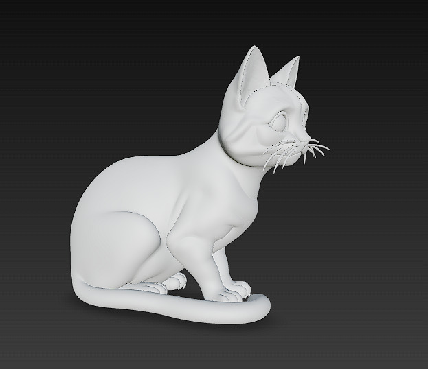 Cat Realistic 3D Model Basic - Low Poly Realistic Low-poly 3D model_9