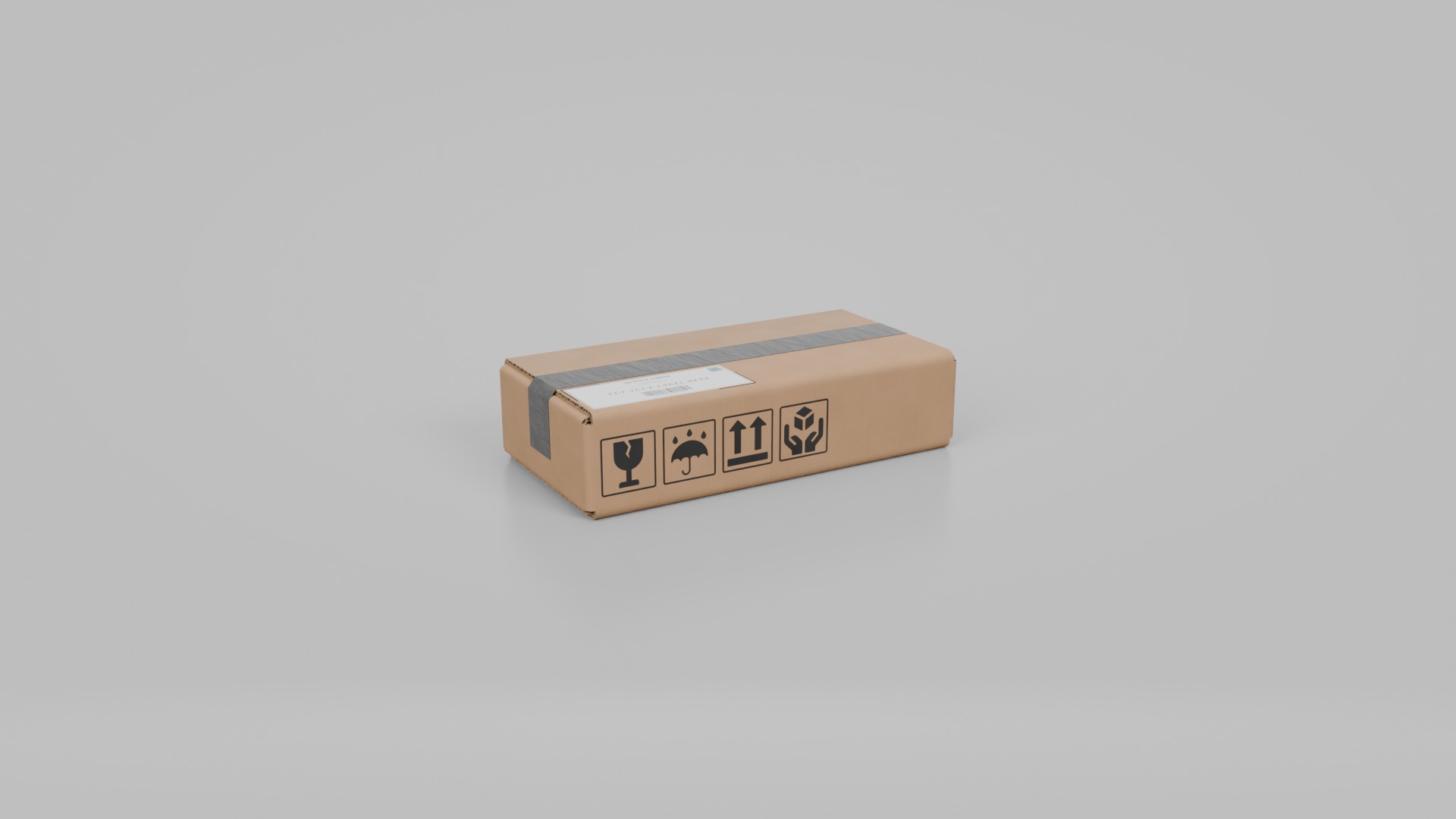 Flat Cardboard Box Set - Rigged and Customizable 3D Model Collection_23