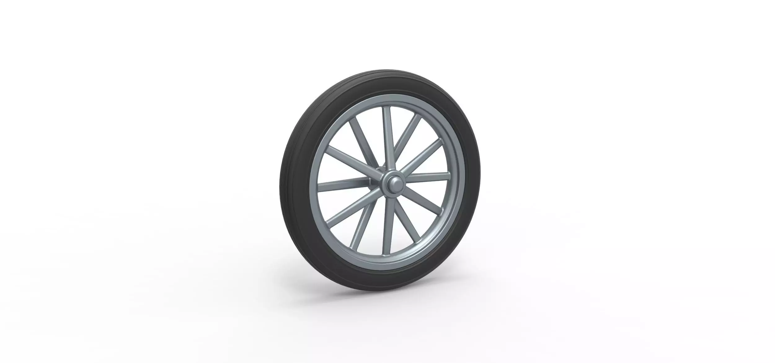 Front wheel of old school dragster Version 4 Scale 1 to 25 3D print model