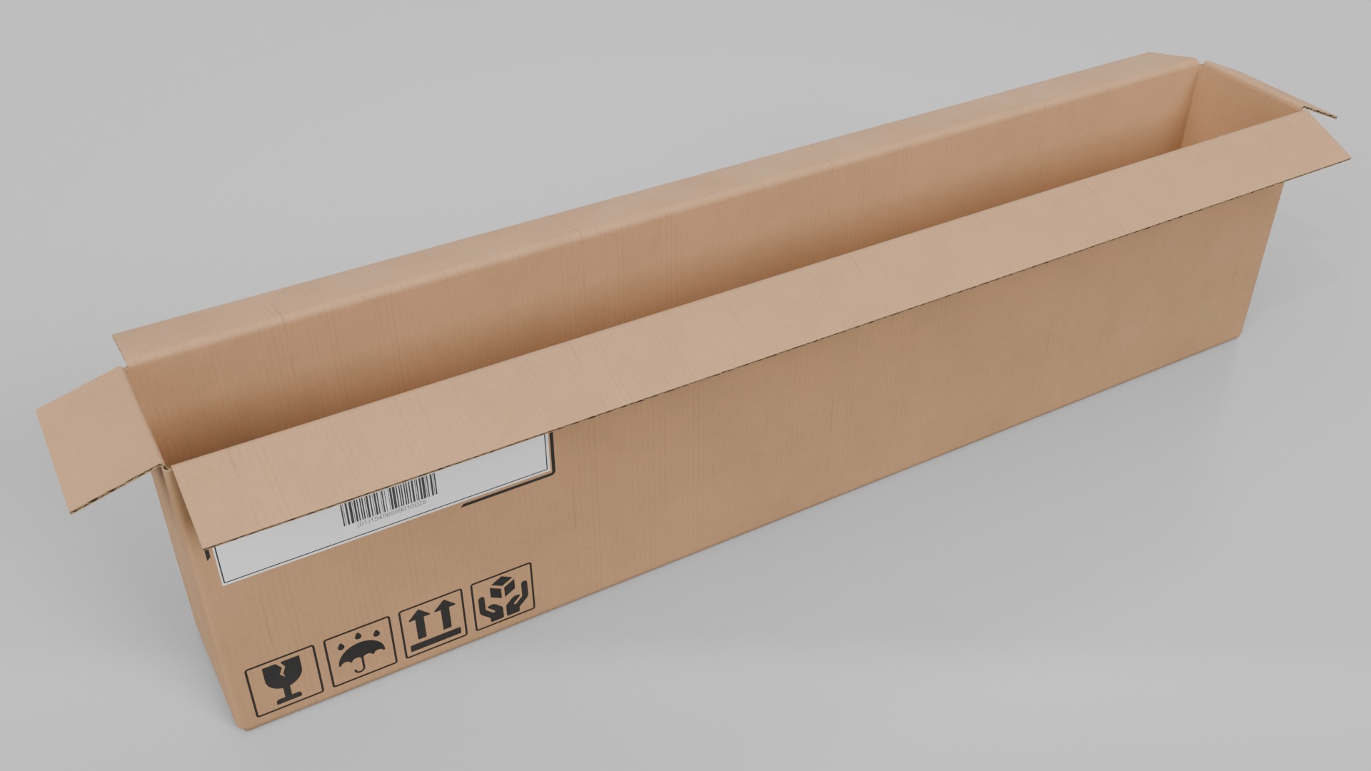 Retail Packaging Cardboard Boxes - Rigged and Customizable Set 3D Model Collection_20