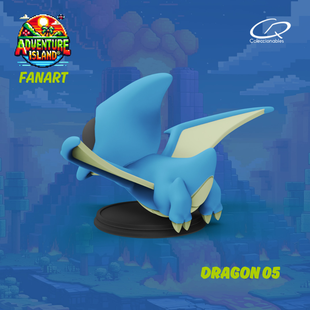 Adventure Island fanart Dragon 05 3D print model_3