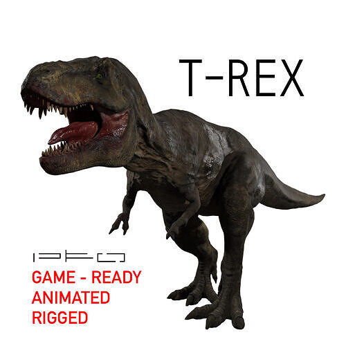 T-rex Dinosaur Low-poly 3D model