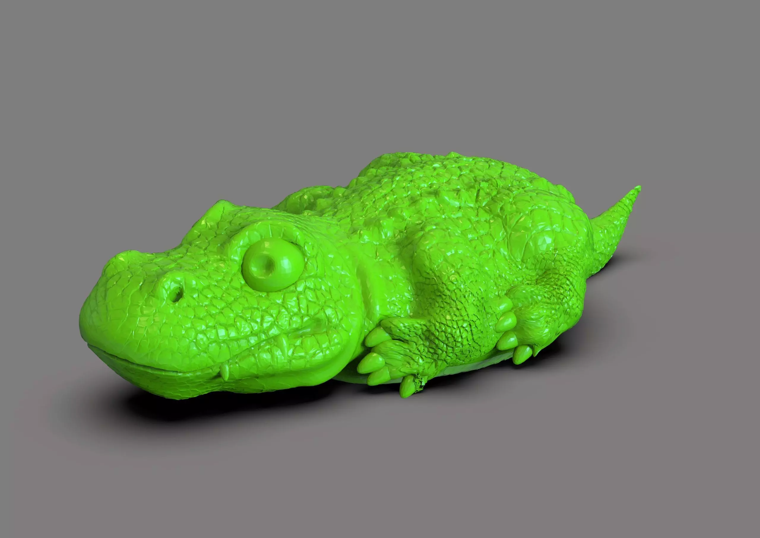 Crocodrile toon 3D print model_0