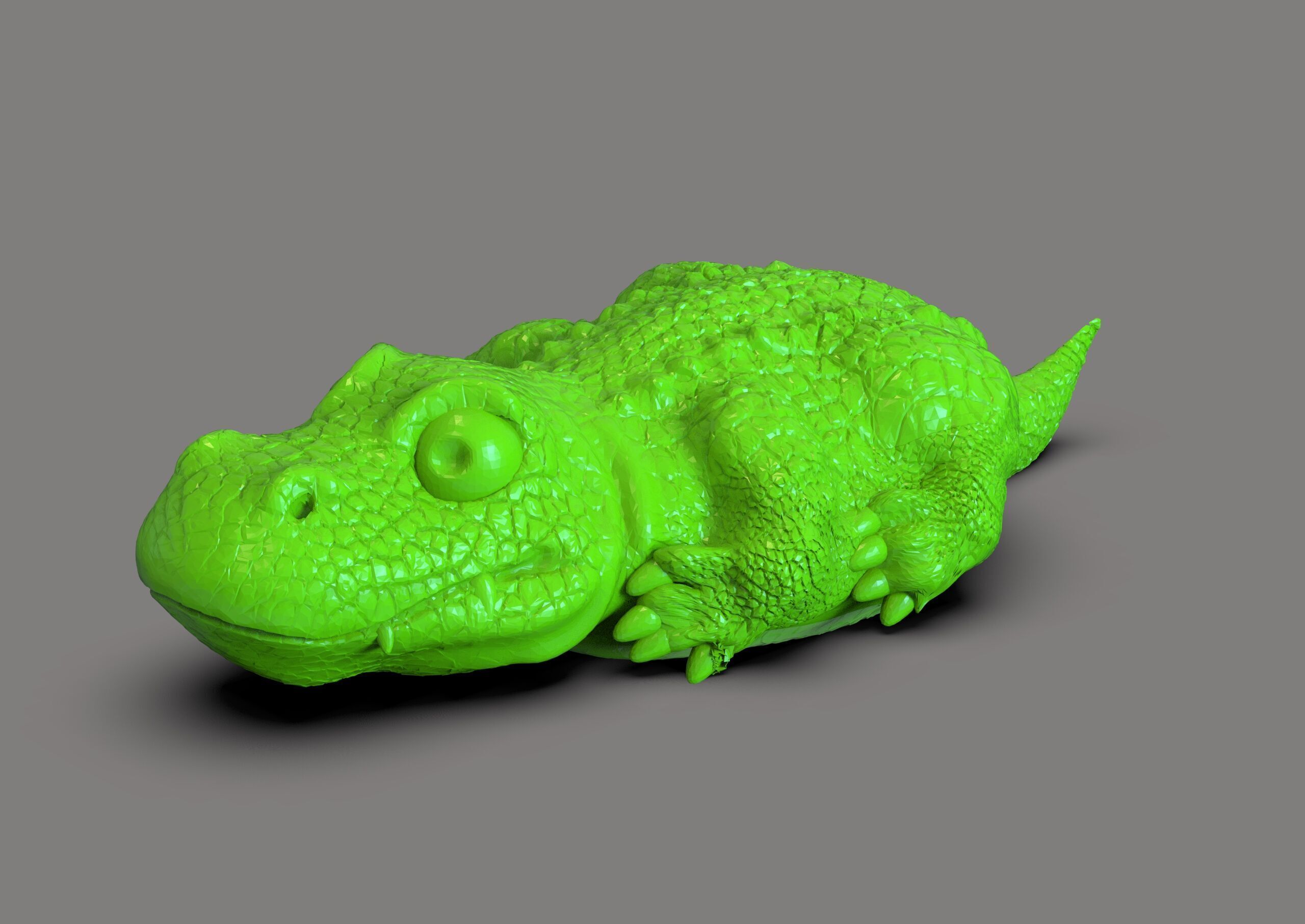 Crocodrile toon 3D print model_1