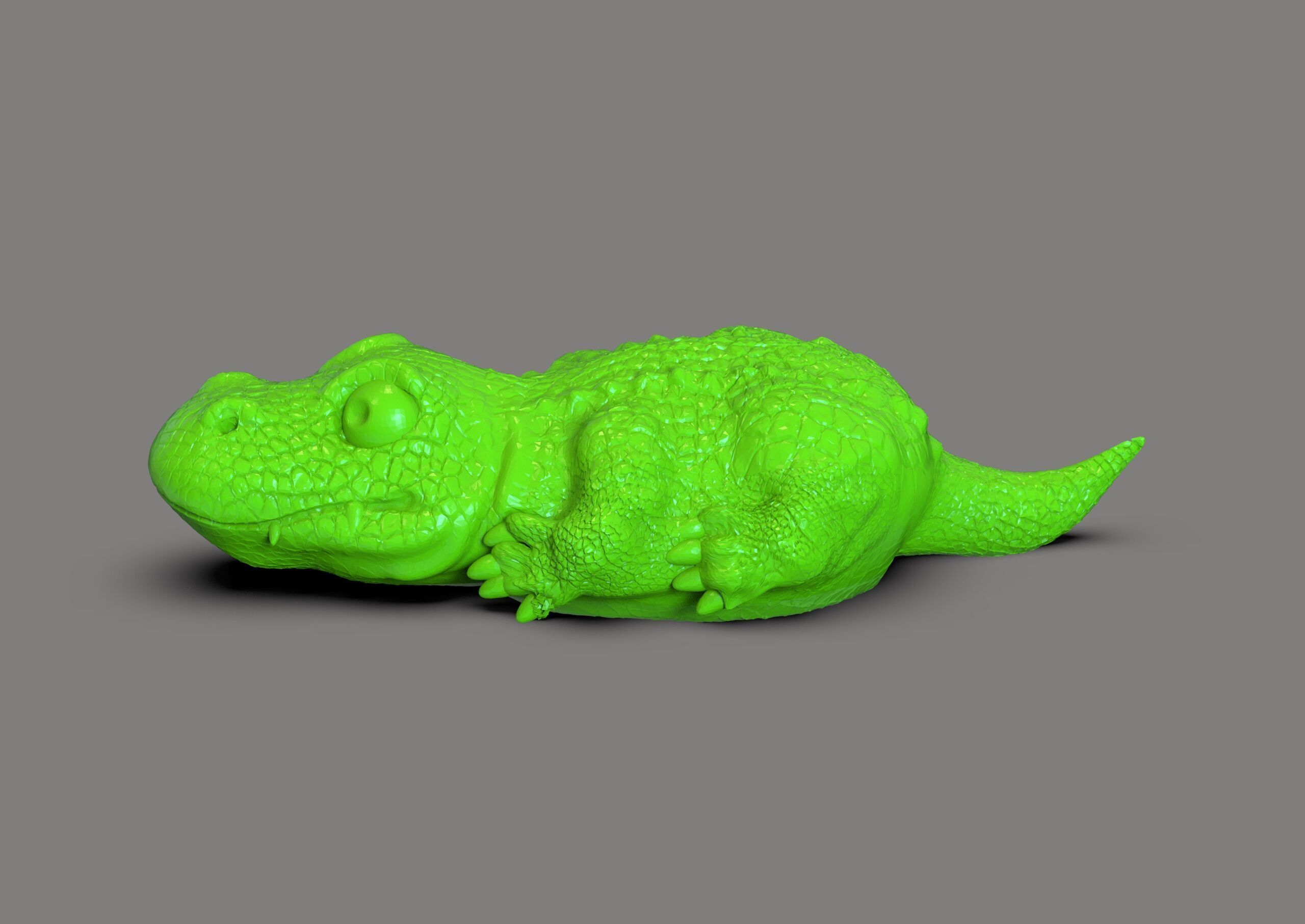 Crocodrile toon 3D print model_2