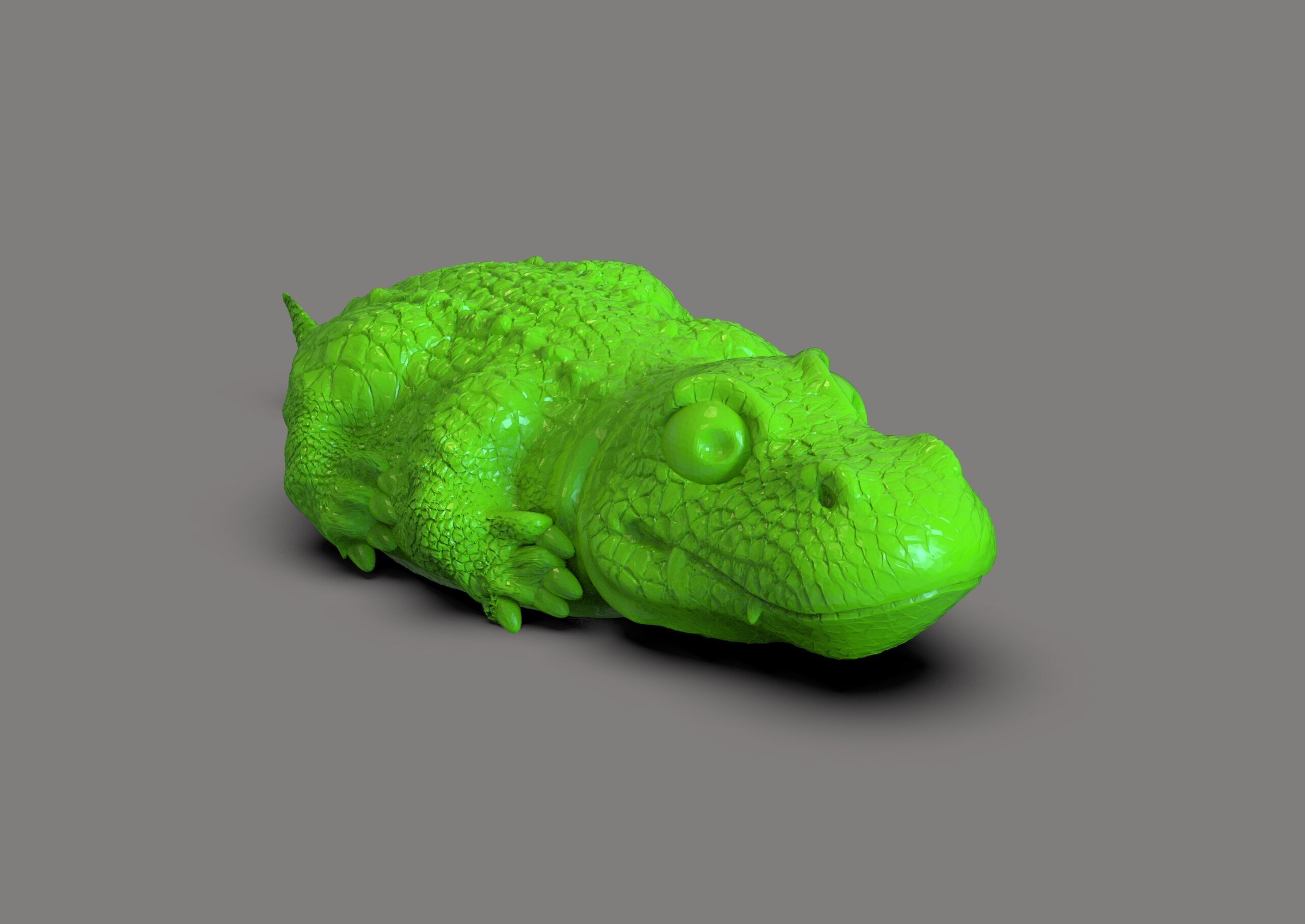 Crocodrile toon 3D print model_4