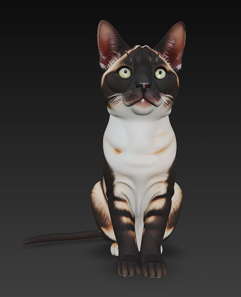 Cat Realistic 3D Model Basic - Low Poly Realistic Low-poly 3D model_5