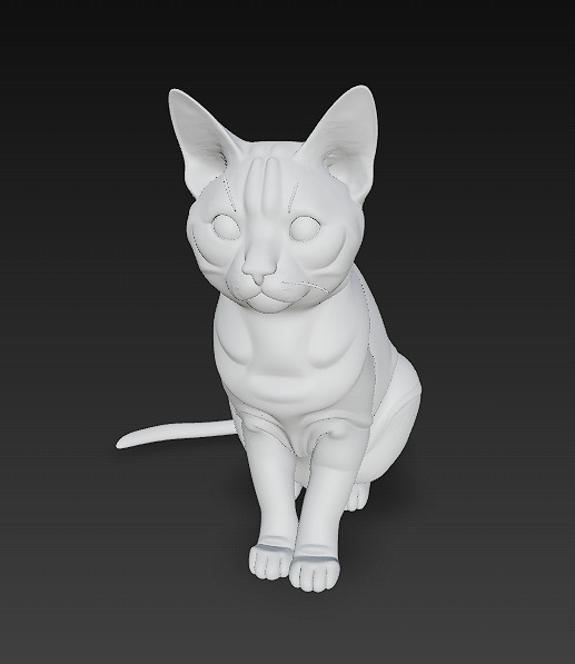 Cat Realistic 3D Model Basic - Low Poly Realistic Low-poly 3D model_8