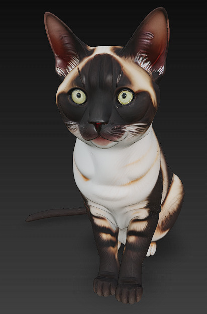 Cat Realistic 3D Model Basic - Low Poly Realistic Low-poly 3D model_7