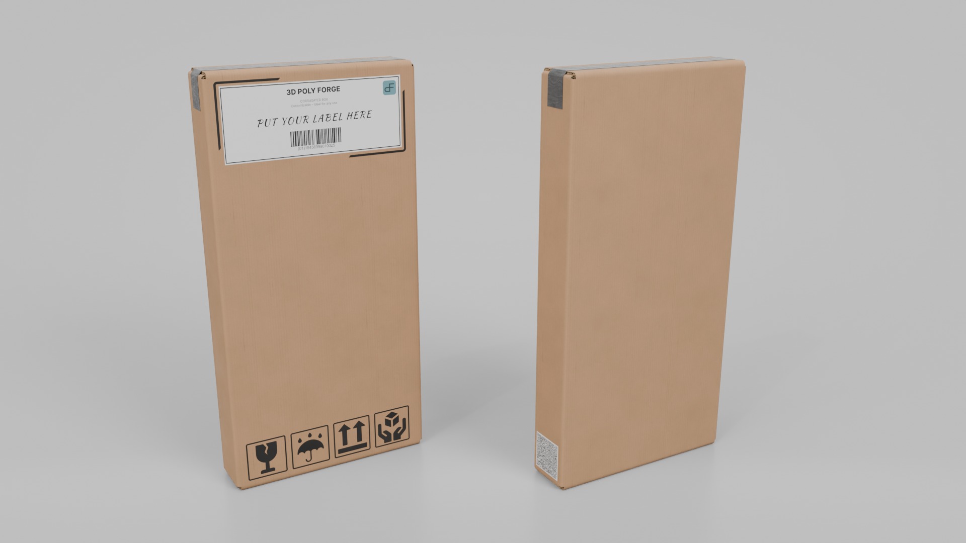 Shipping and Logistics Boxes - Rigged and Customizable Set 3D Model Collection_9