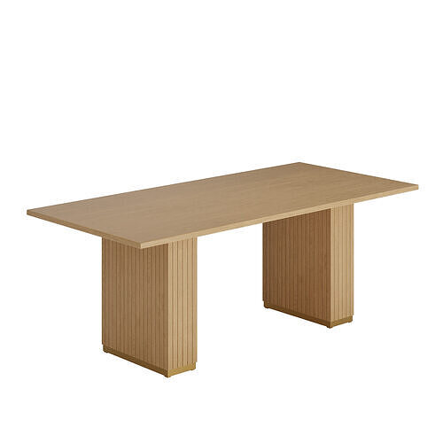 Chelsea Oak Wood Rectangular Dining Table by TOV Furniture 3D model