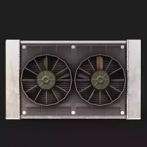 Engine Radiator Free low-poly 3D model