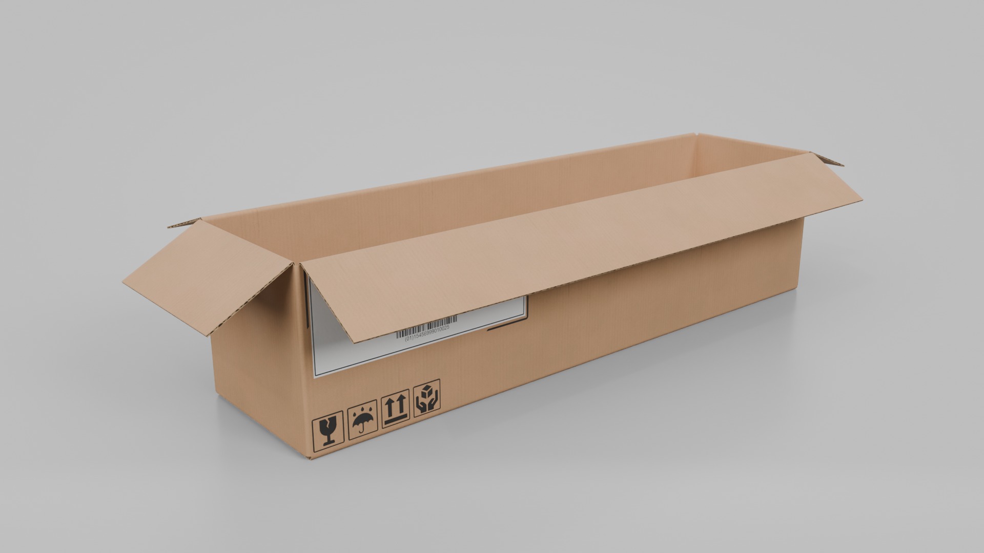 Mixed Size Cardboard Boxes - Rigged and Customizable Set 3D Model Collection_30