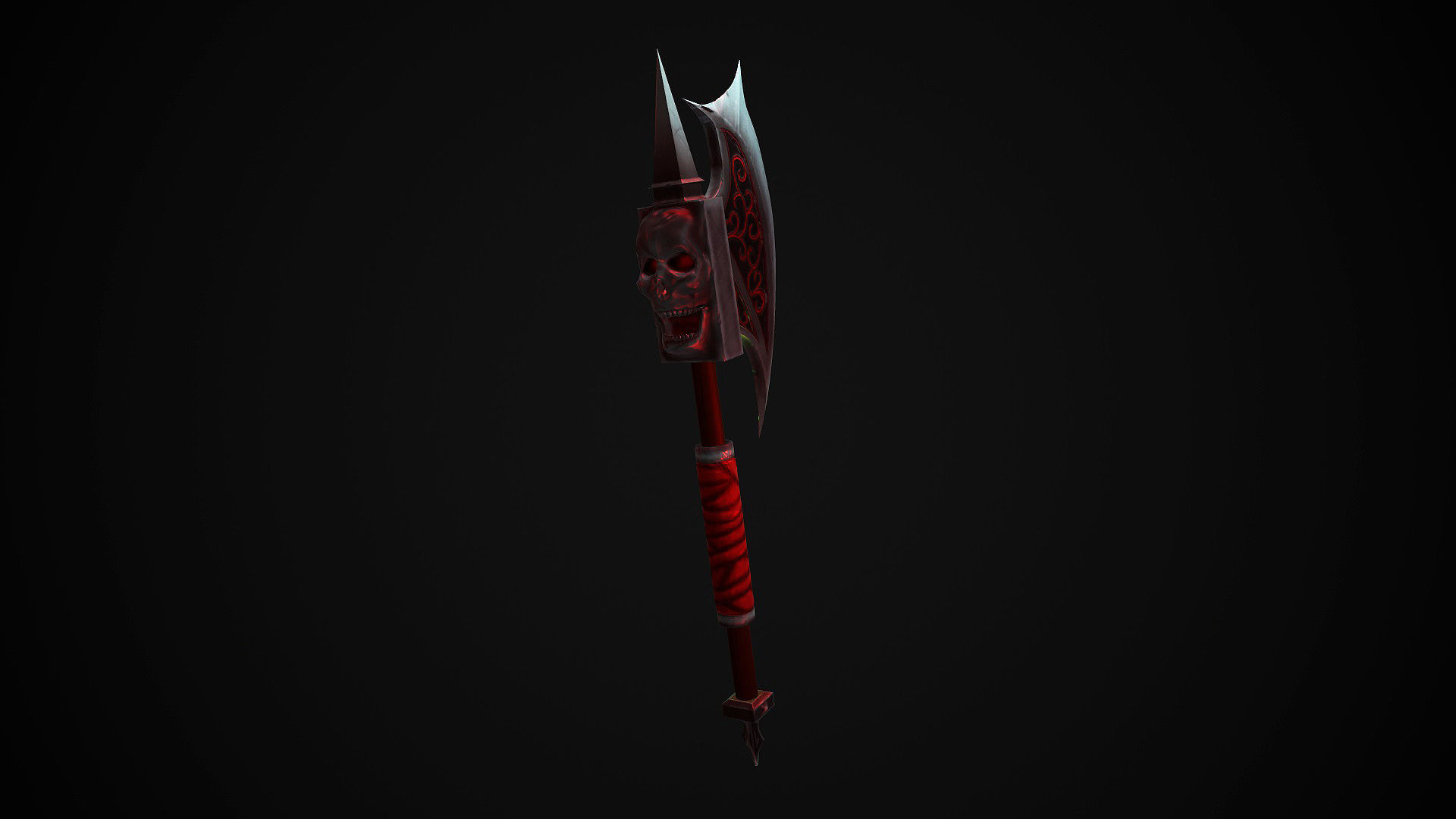 Blood axe Low-poly 3D model_2