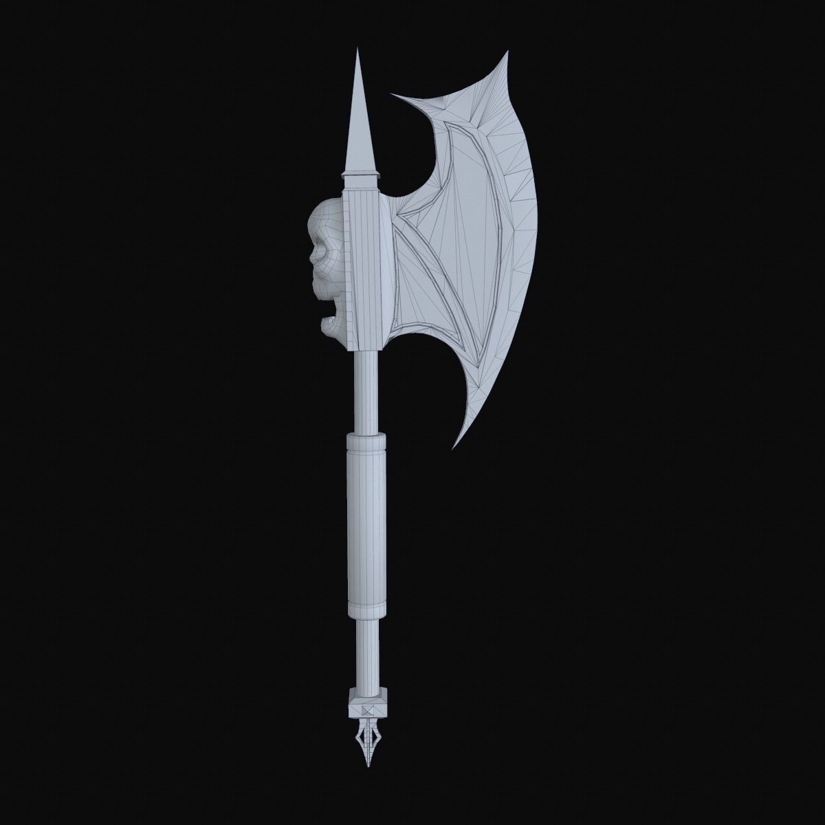 Blood axe Low-poly 3D model_6