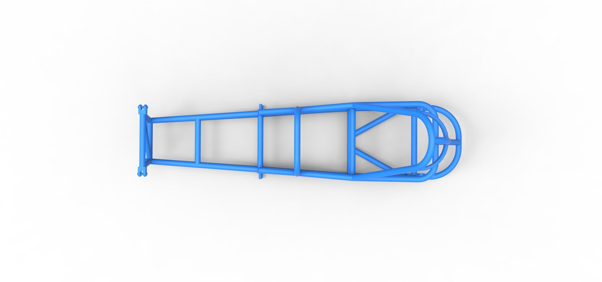 Frame of old school Front engine dragster V5 Scale 1 to 25 3D print model_7